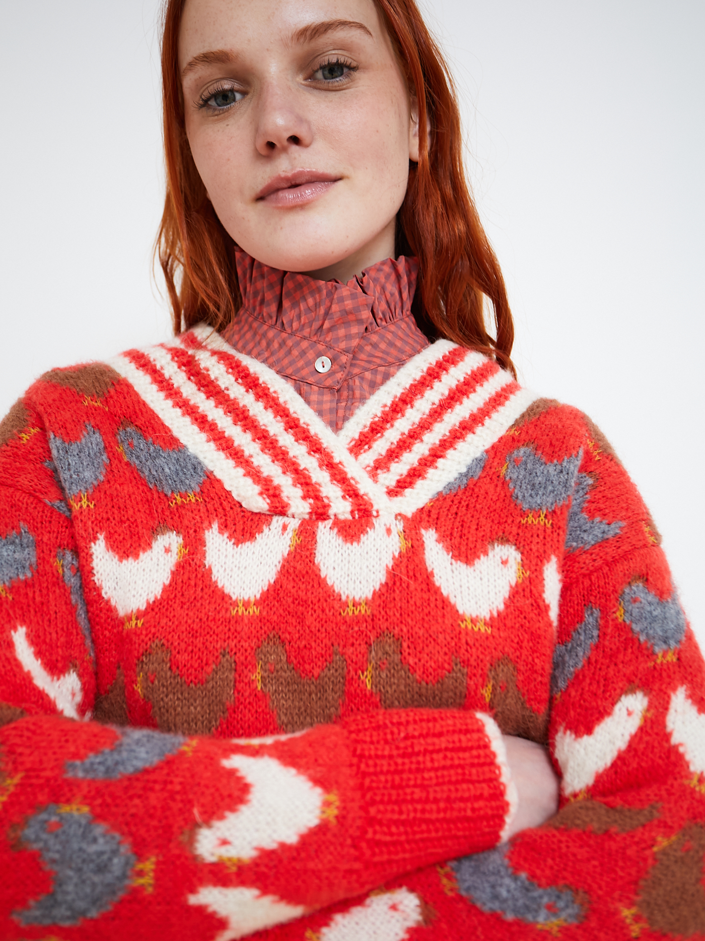 DR BLOOM Chirp Sweater - Red