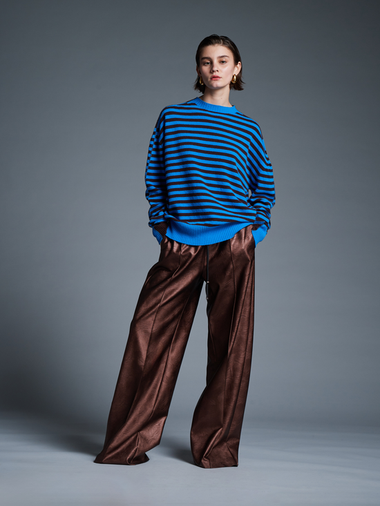 FLOOR Sweater Crew-Neck Striped