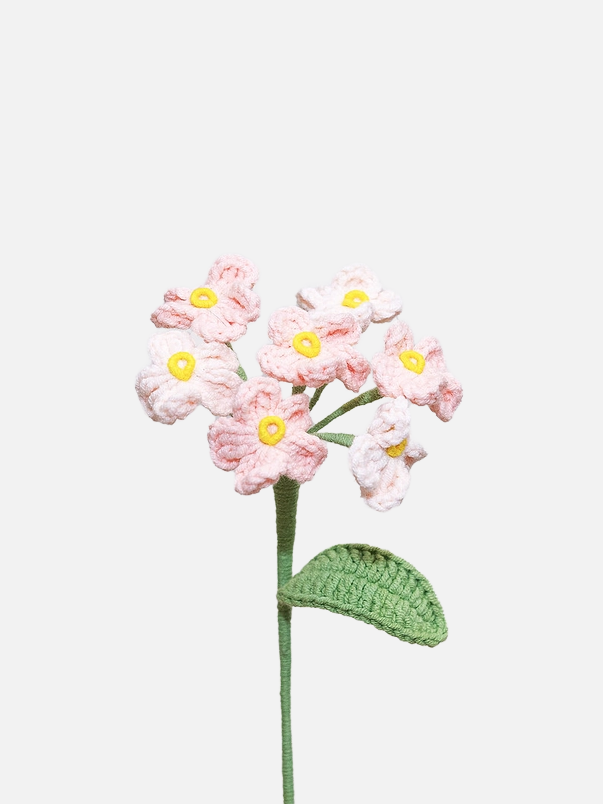 Handmade Crochet Flower - Forget Me Not - Pink - Diverses