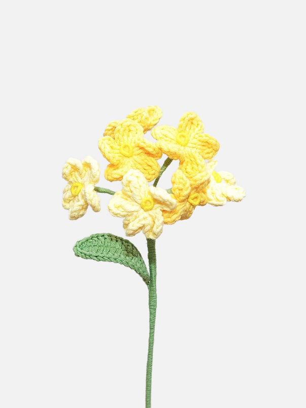 Handmade Crochet Flower - Forget Me Not - Yellow - Diverses