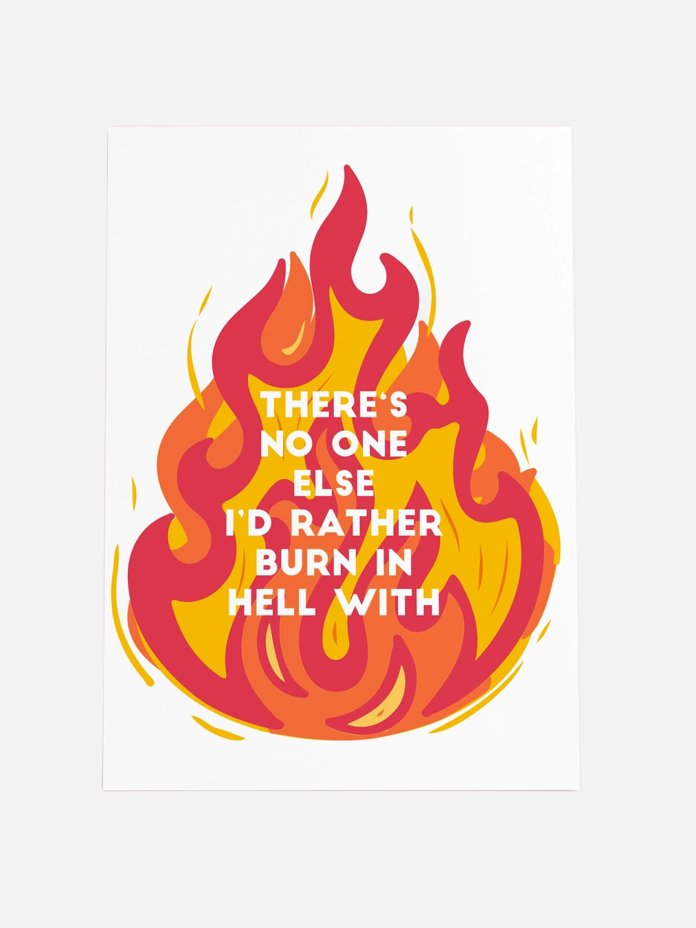 There Is None Else I’d Rather Burn in Hell With Postcard - Karte
