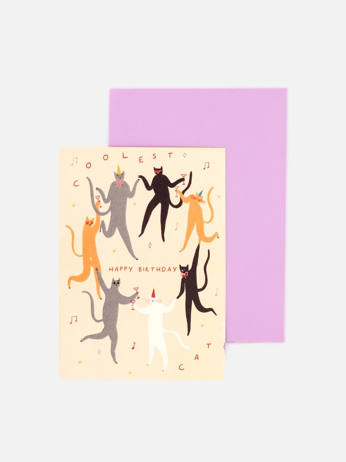 Coolest Cat Happy Birthday Karte