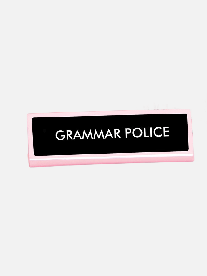 Grammer Police Desk Plate Sign