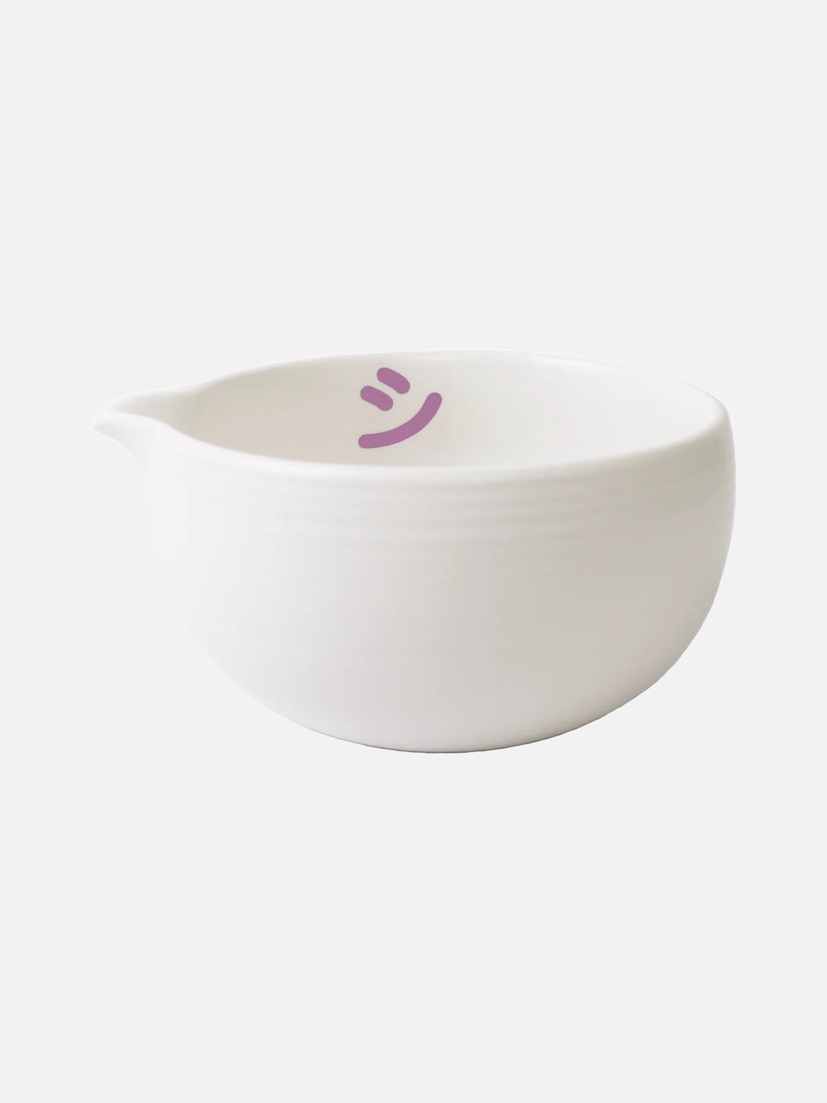 MATCHASOME Happy Matcha Bowl White (Purple Smiley)