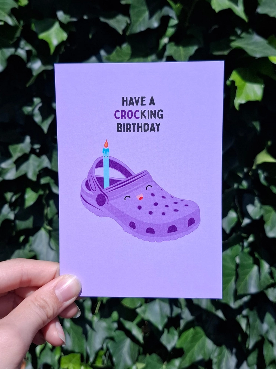 Have a Crocking Birthday Postcard - Karte