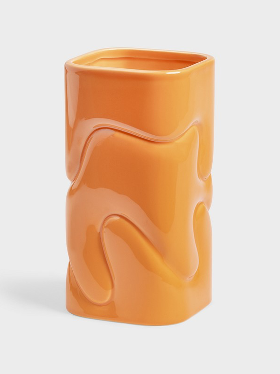 &amp;KLEVERING Puffy Vase Orange