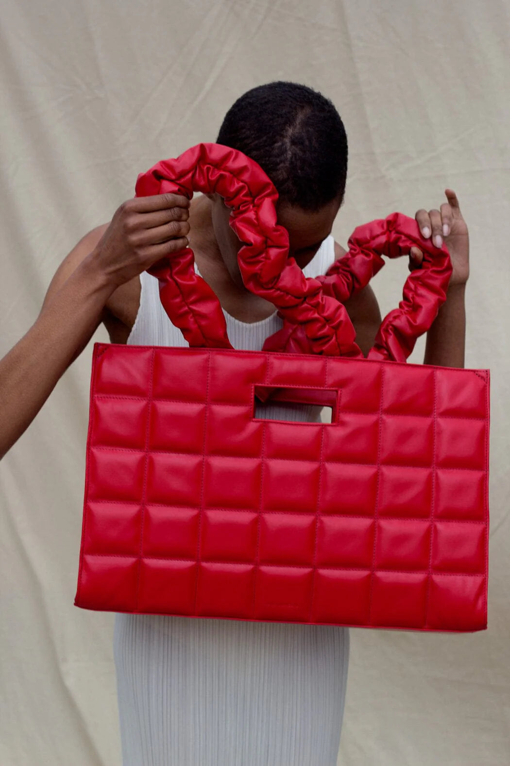 Julia Skergeth Quilted Bag Large Rosso