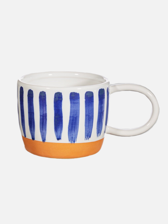Paros Blue Strip Mug