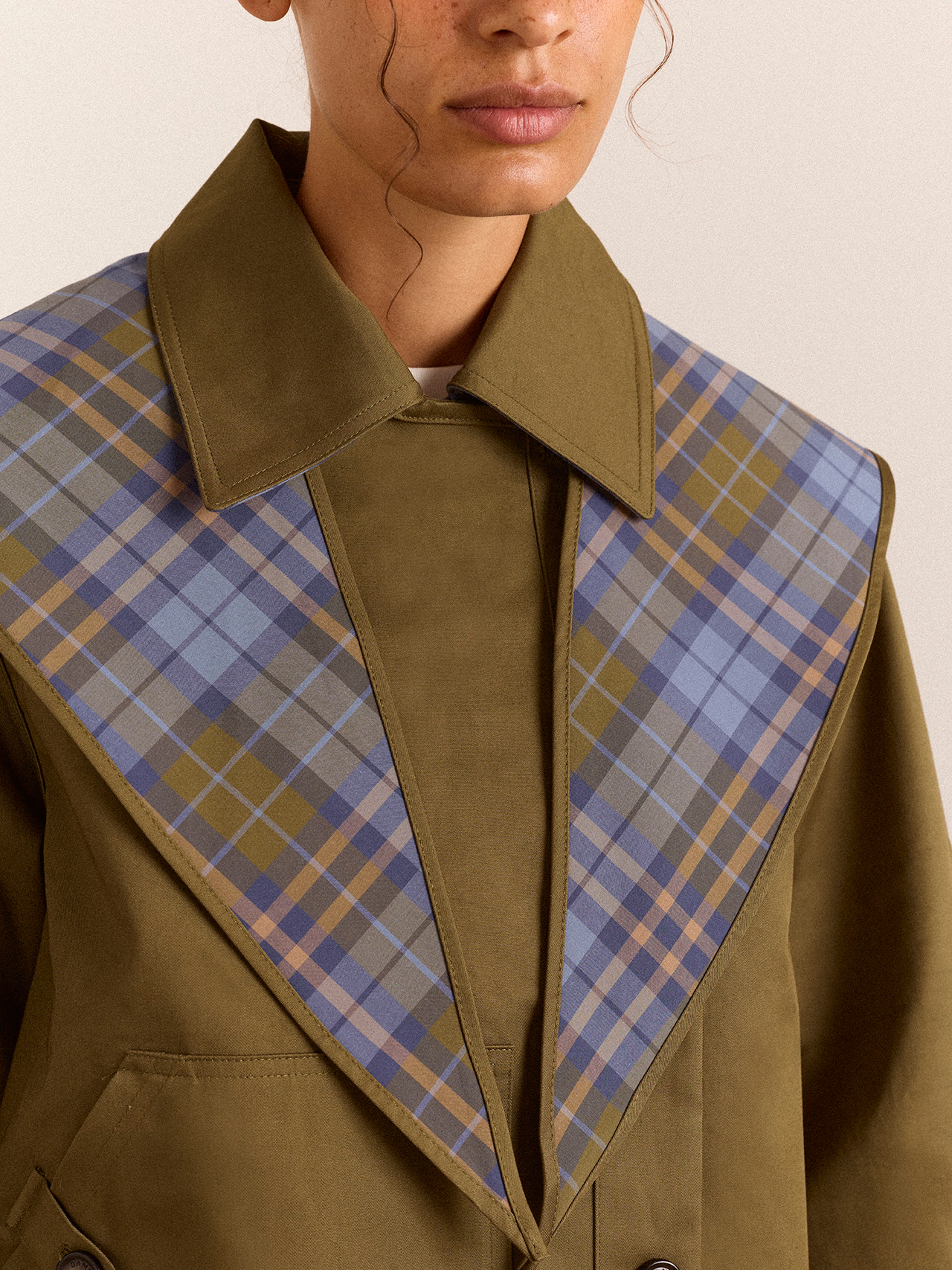 DAMSON MADDER Jerry Crop Trench - Olive