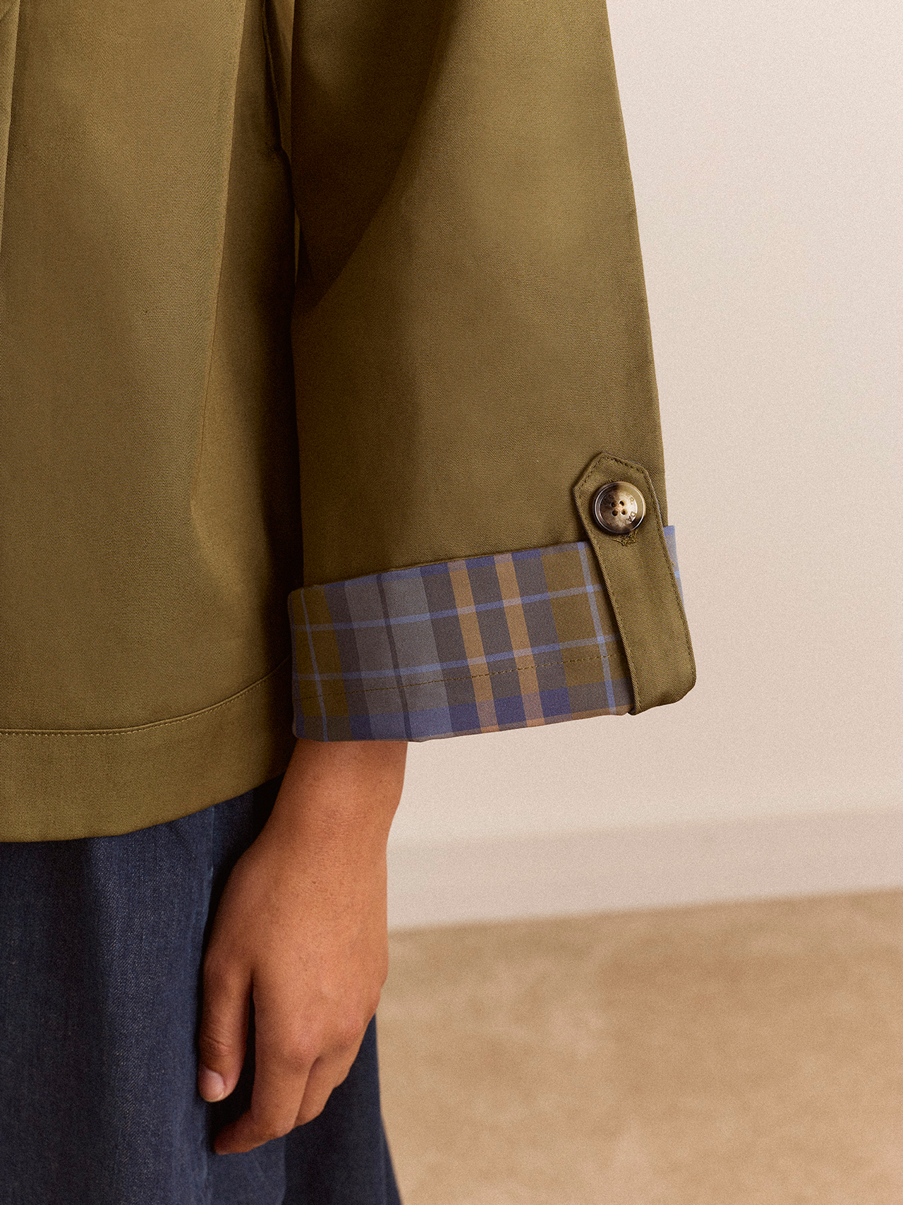 DAMSON MADDER Jerry Crop Trench - Olive