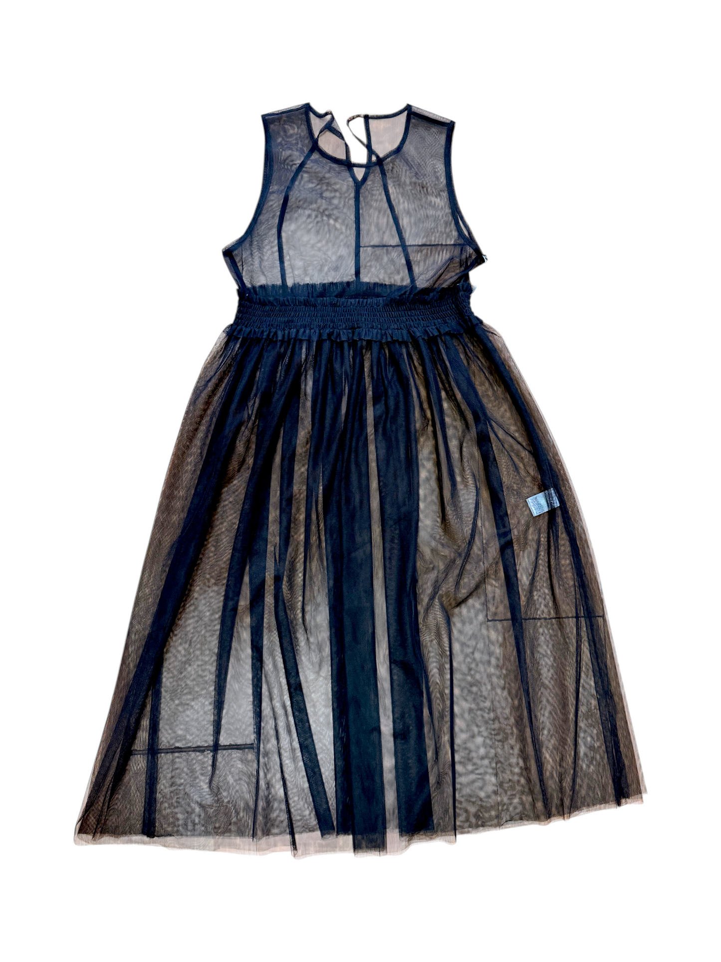 BEAMS Tulle Shirred Sleeveless Dress