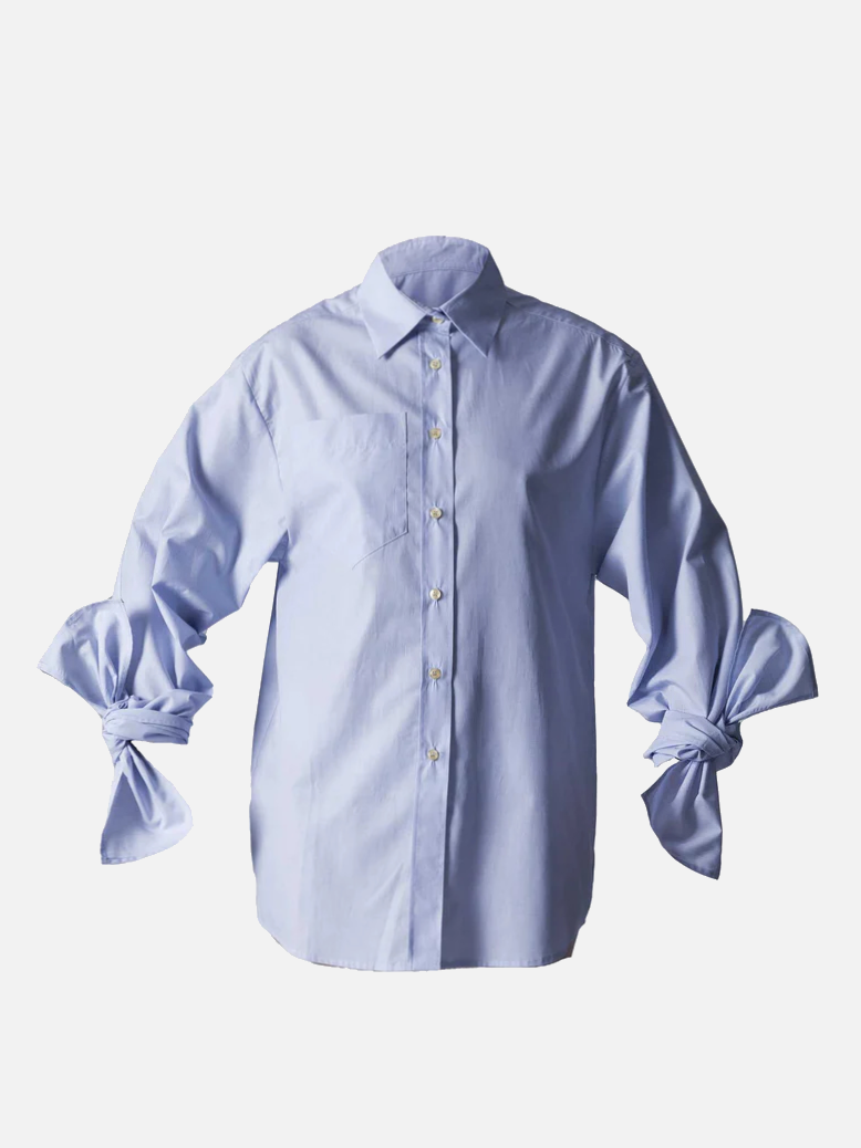 JANA WIELAND Dawn Bow Sleeve Shirt / Cloudless / Weather Oxford - S - Hemd