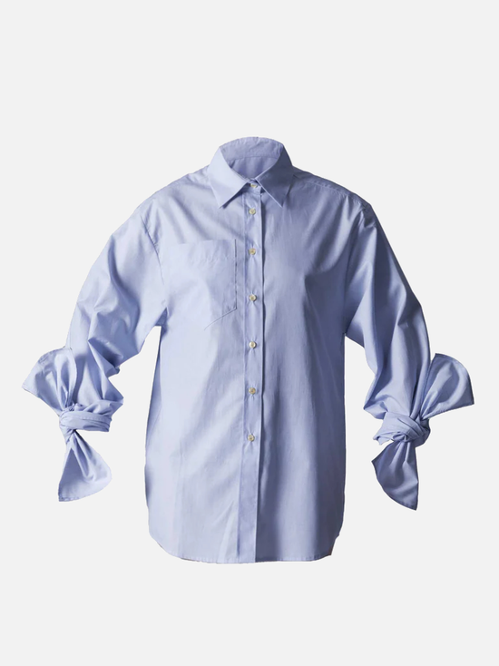 JANA WIELAND Dawn Bow Sleeve Shirt / Cloudless / Weather Oxford - S - Hemd