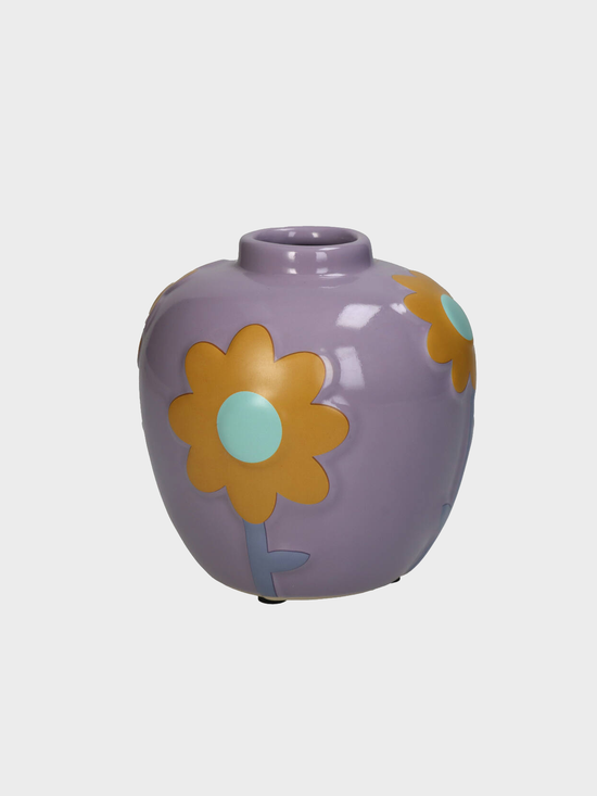 Multi Flowers Vase Lilac
