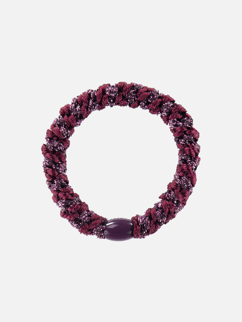 KKNEKKI Hair Tie Mix - Cerise Glitter Bordaeux - Scrunchie