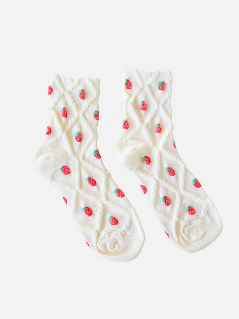 Strawberry Diamond Shape Socks