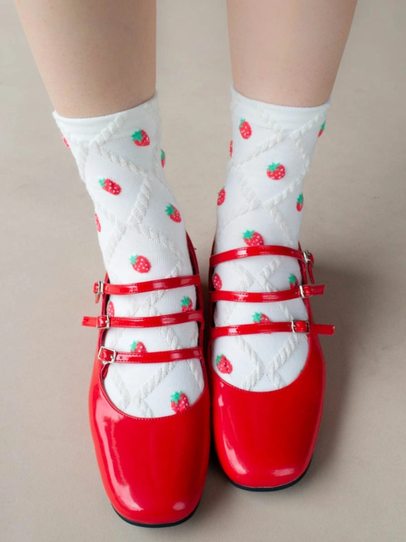 Strawberry Diamond Shape Socks