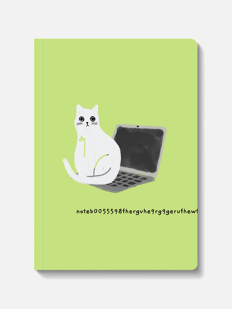 Laptop Cat Notebook (A5)