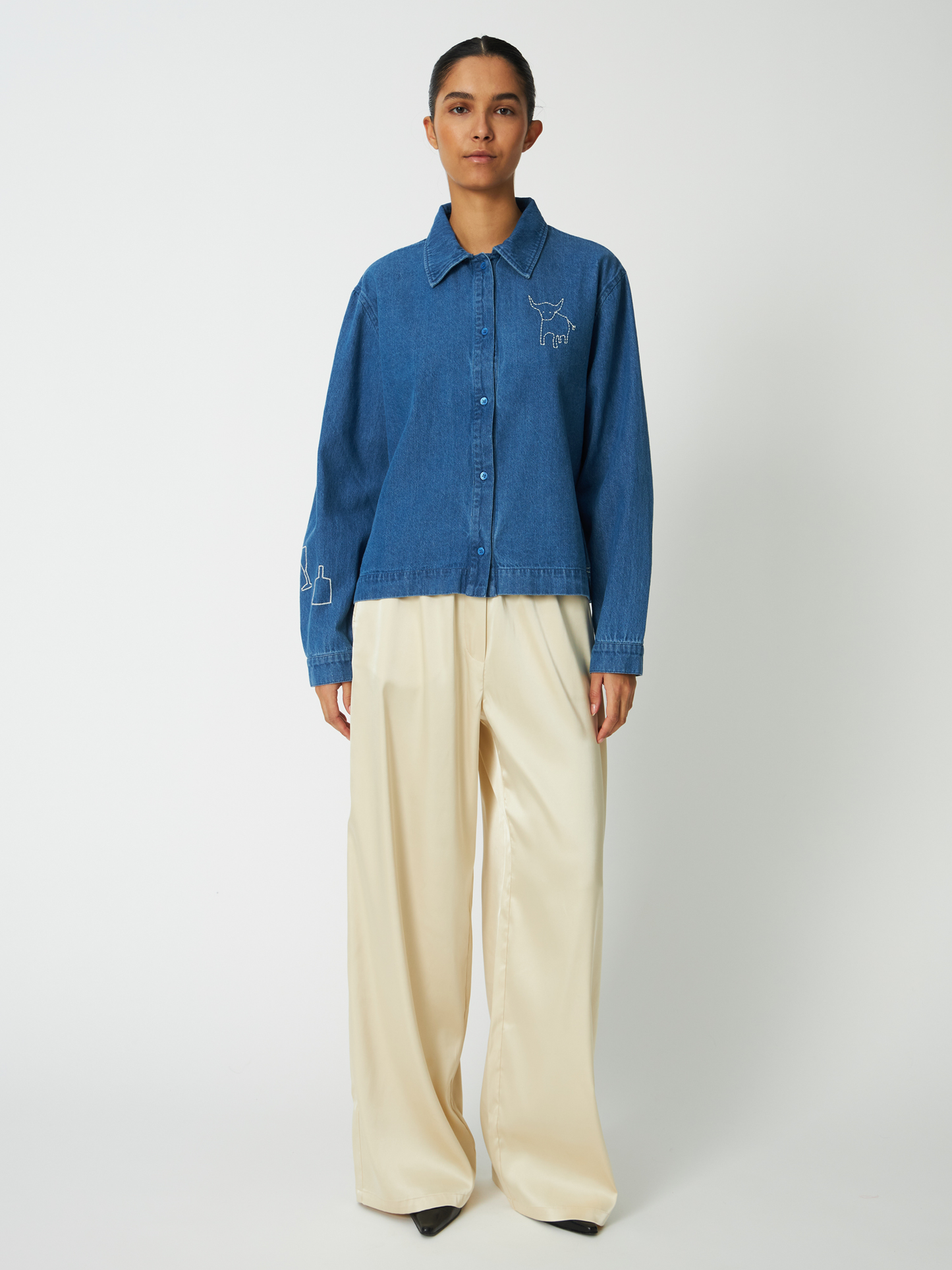 STELLA NOVA Denim Shirt with Artwork