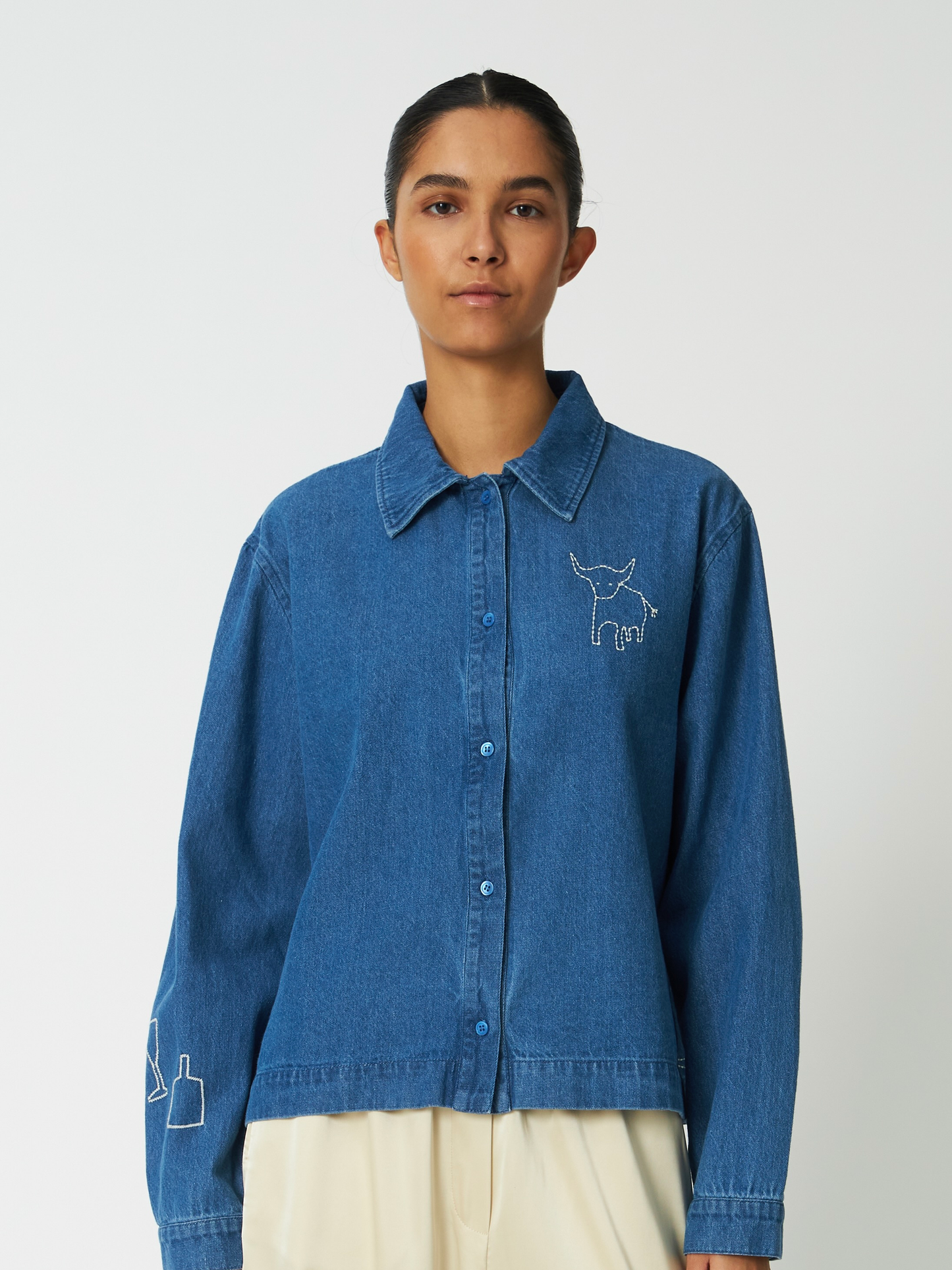 STELLA NOVA Denim Shirt with Artwork