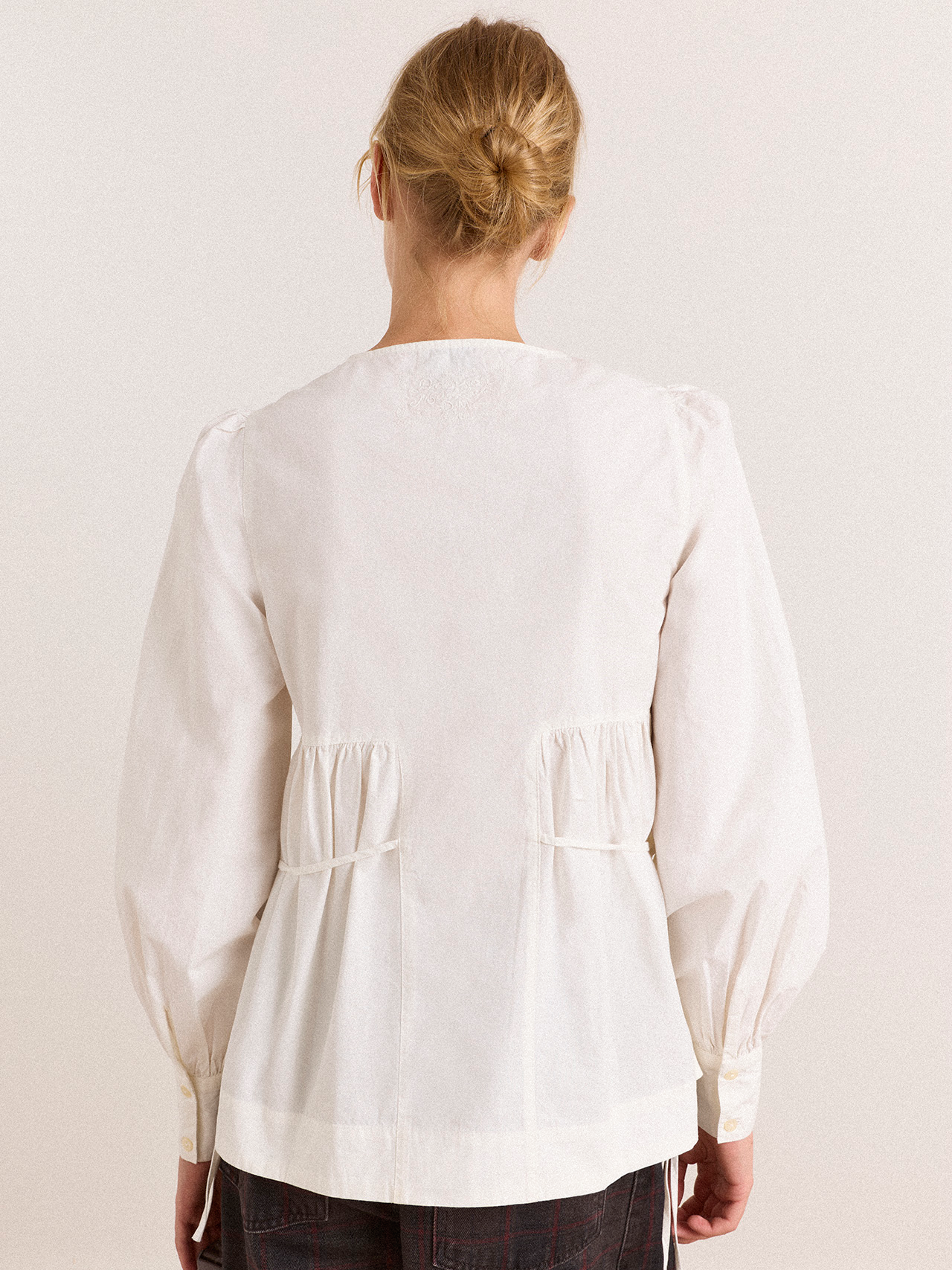 DAMSON MADDER Lettie Bo Detail Blouse - White