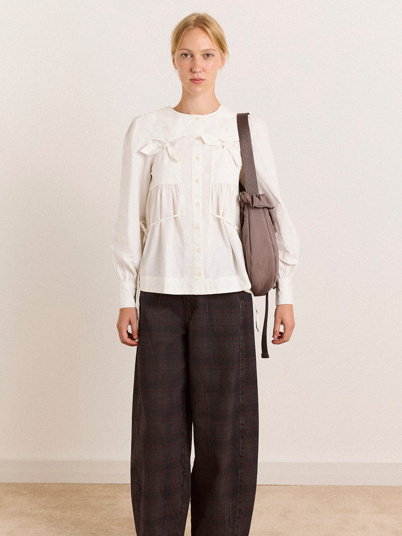 DAMSON MADDER Lettie Bo Detail Blouse - White