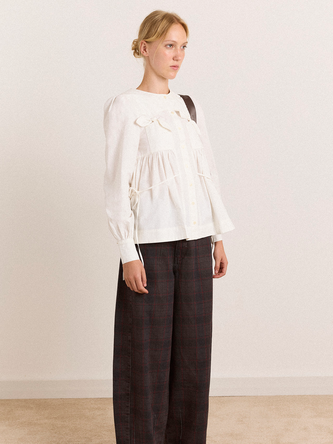 DAMSON MADDER Lettie Bo Detail Blouse - White