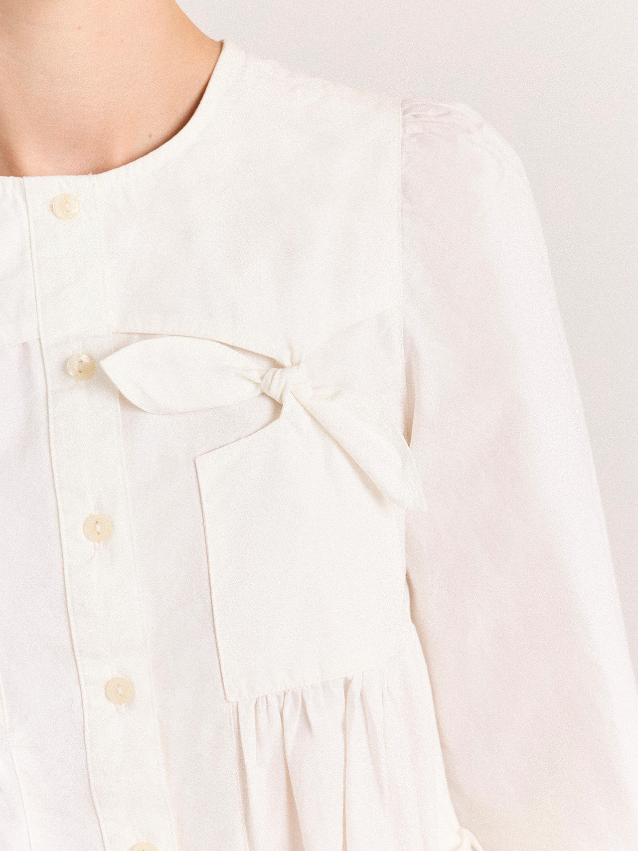 DAMSON MADDER Lettie Bo Detail Blouse - White
