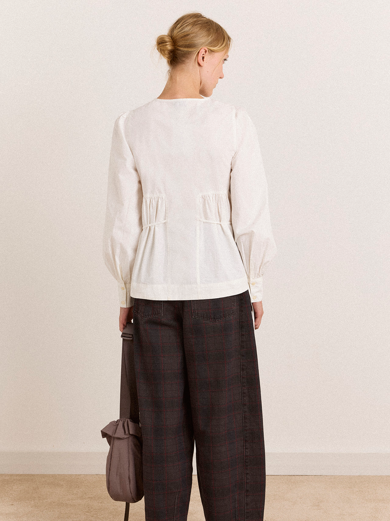 DAMSON MADDER Lettie Bo Detail Blouse - White