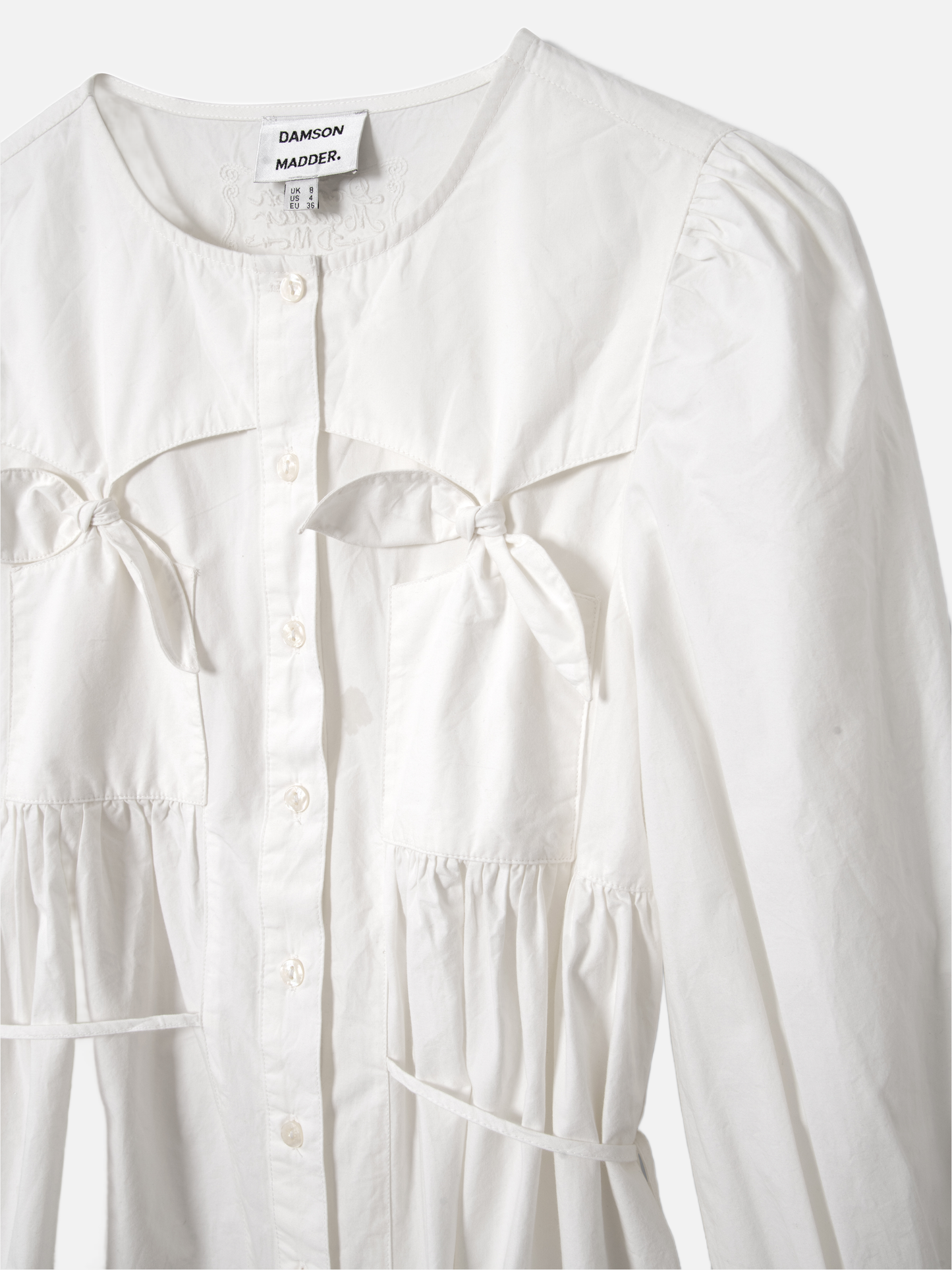 DAMSON MADDER Lettie Bo Detail Blouse - White