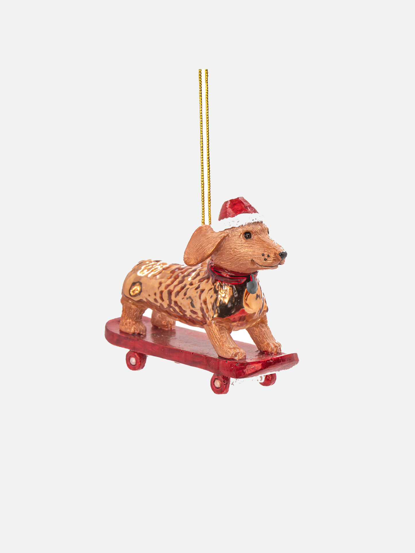 Sausage Dog Skateboard Ornament