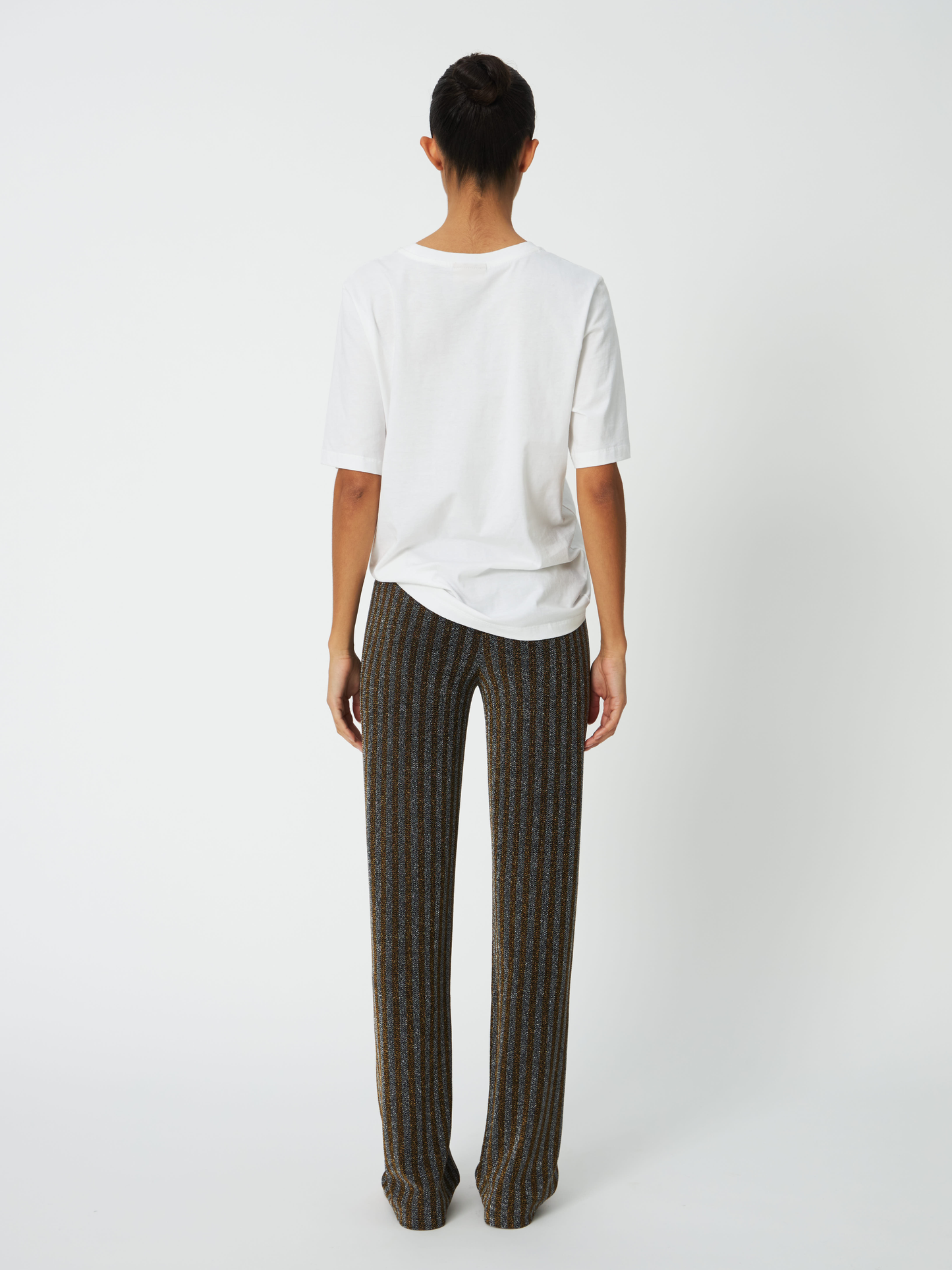 STELLA NOVA Striped Lurex Jersey Pants
