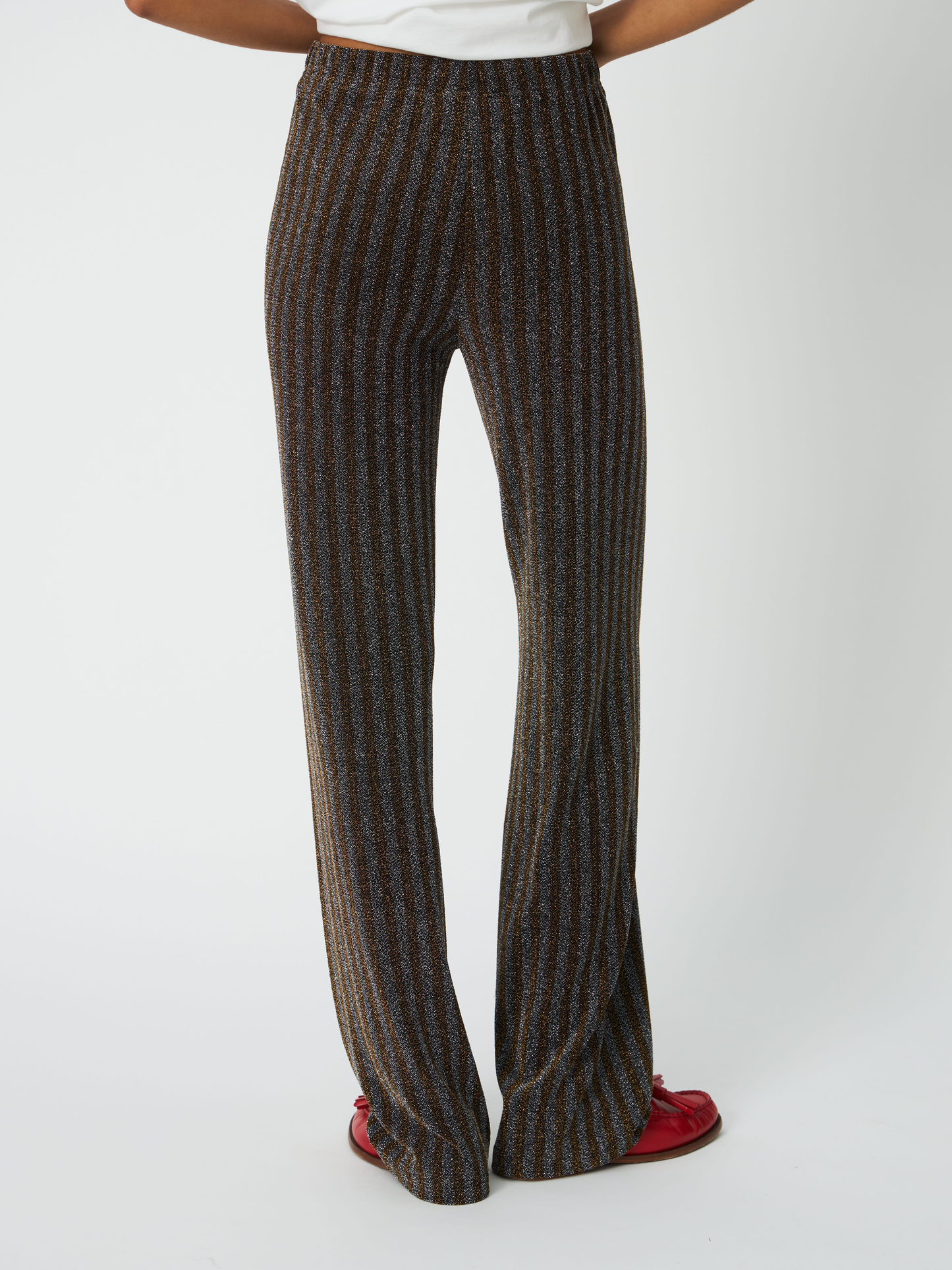 STELLA NOVA Striped Lurex Jersey Pants