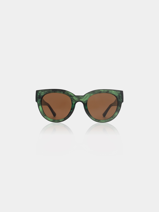 A.KJÆRBEDE Lilly - Green Marble Transparent - Sunglasses