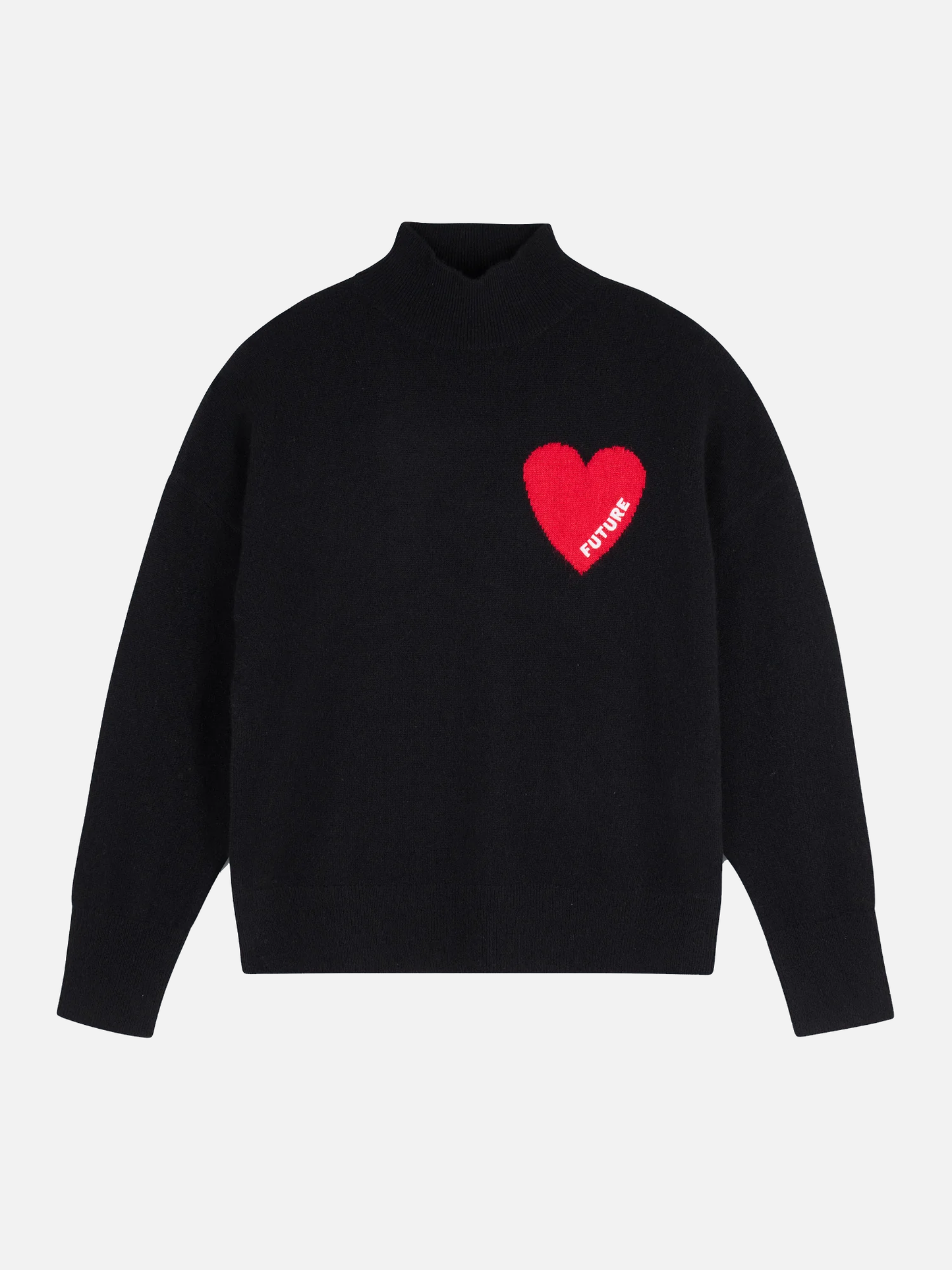 FROM FUTURE Mock Neck Sweater Heart