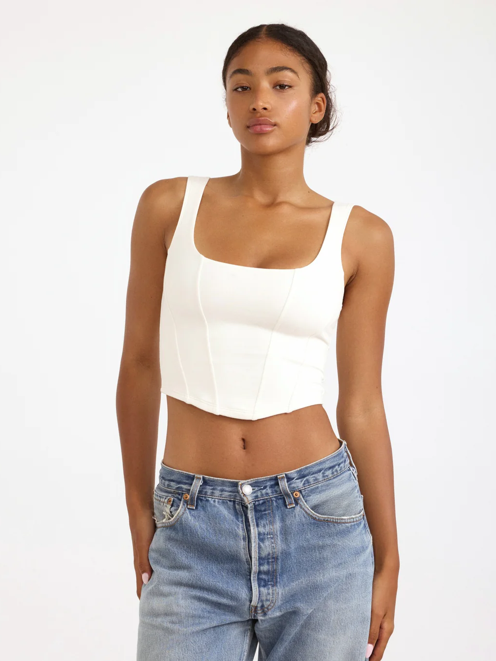 Flex Corset Top - Off White / S - Top