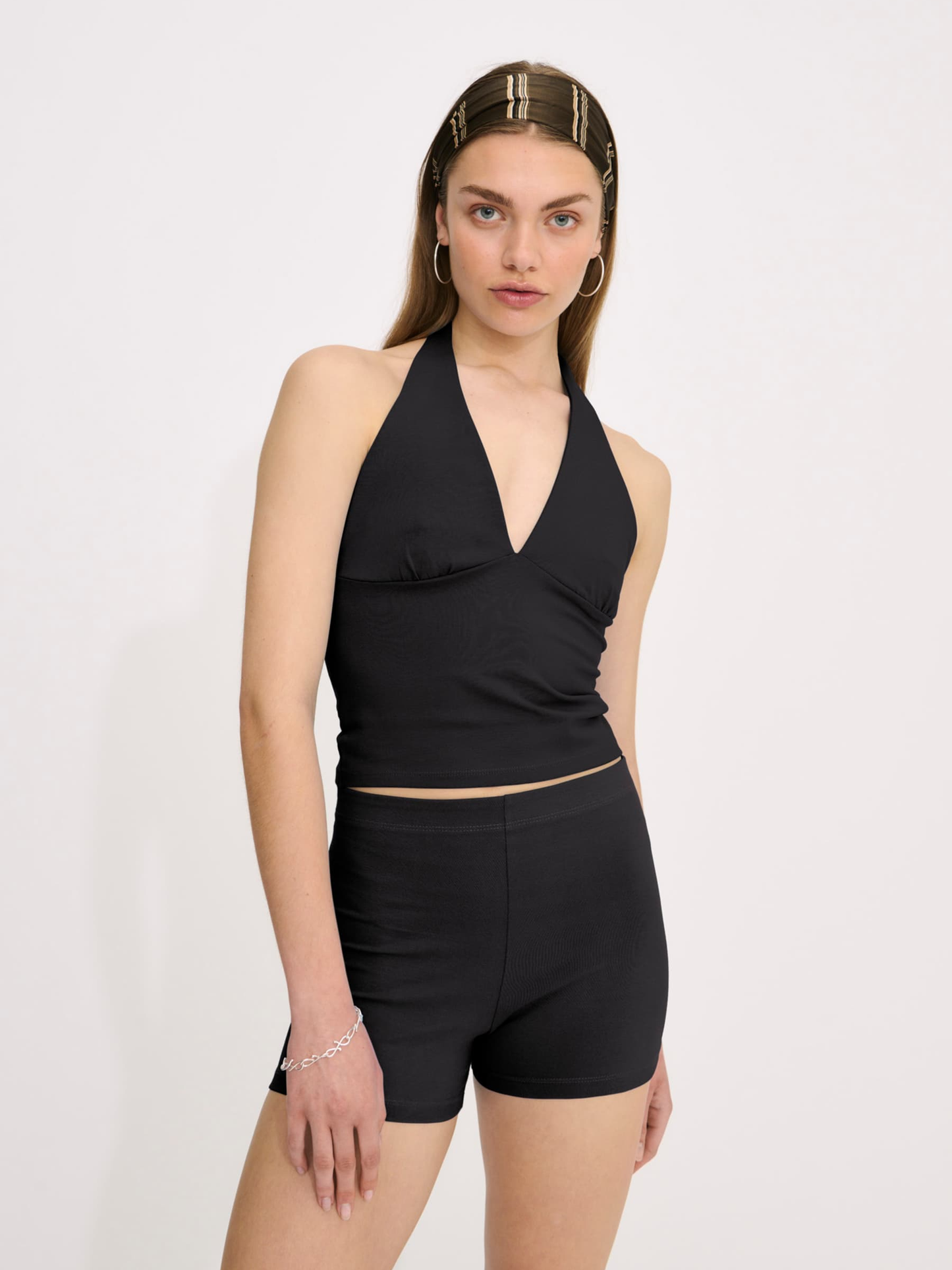 Core Tie Halter Top - Black / S - Top
