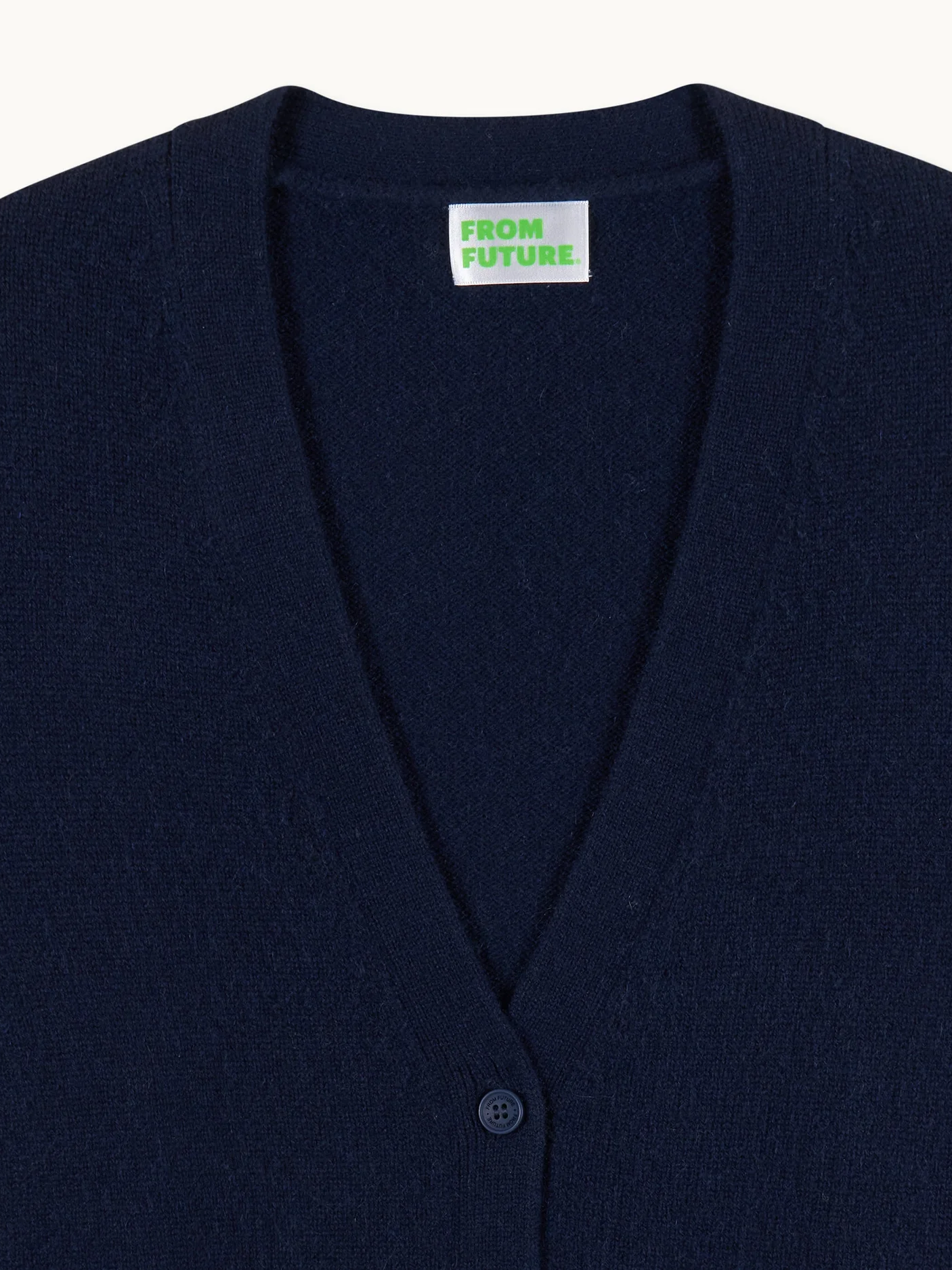 FROM FUTURE Navy Cardigan Sweater - Strick