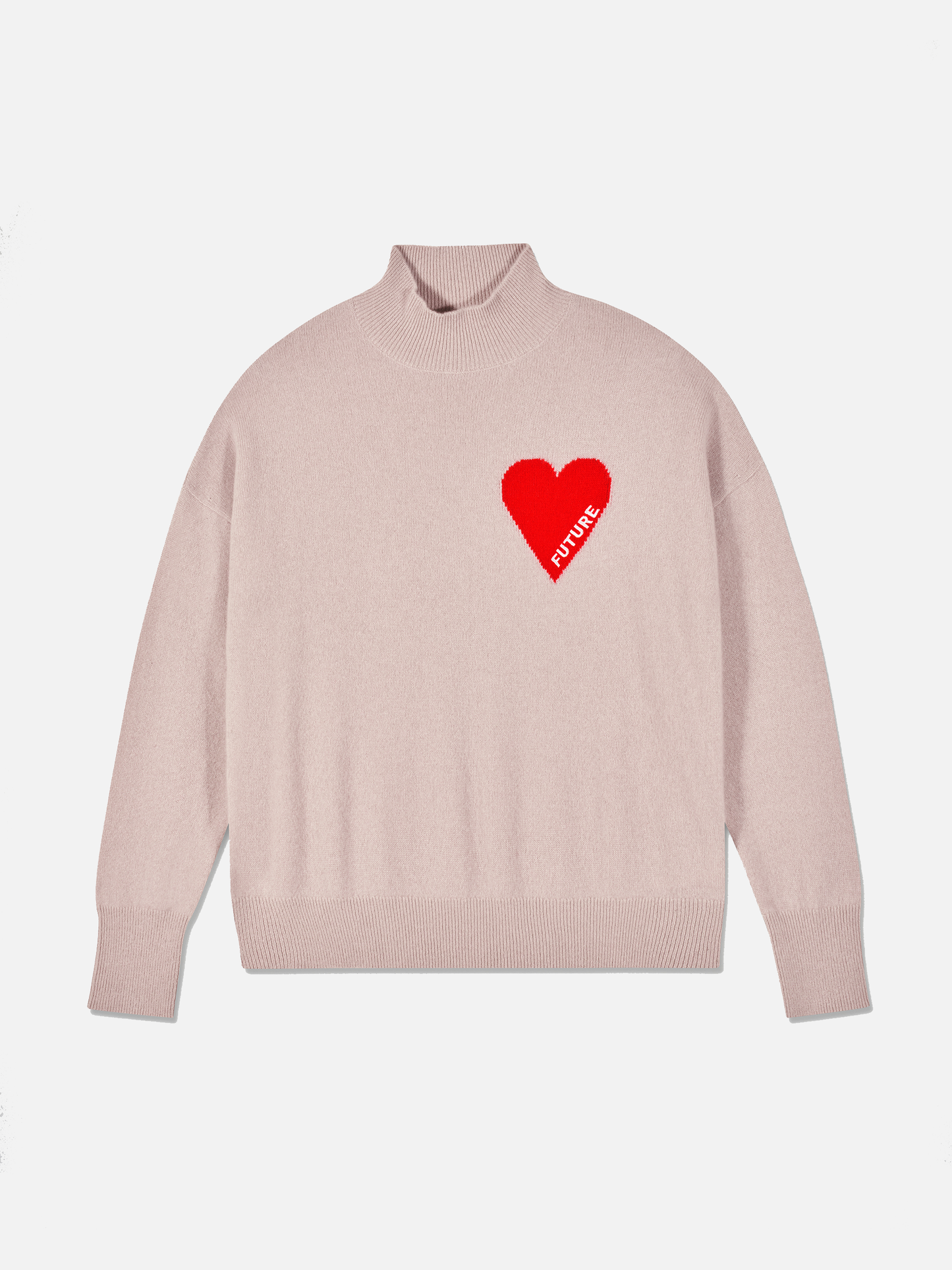 FROM FUTURE High Neck Heart Pullover
