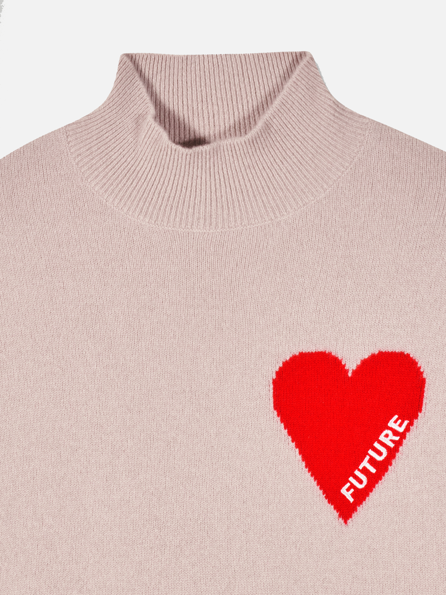 FROM FUTURE High Neck Heart Pullover