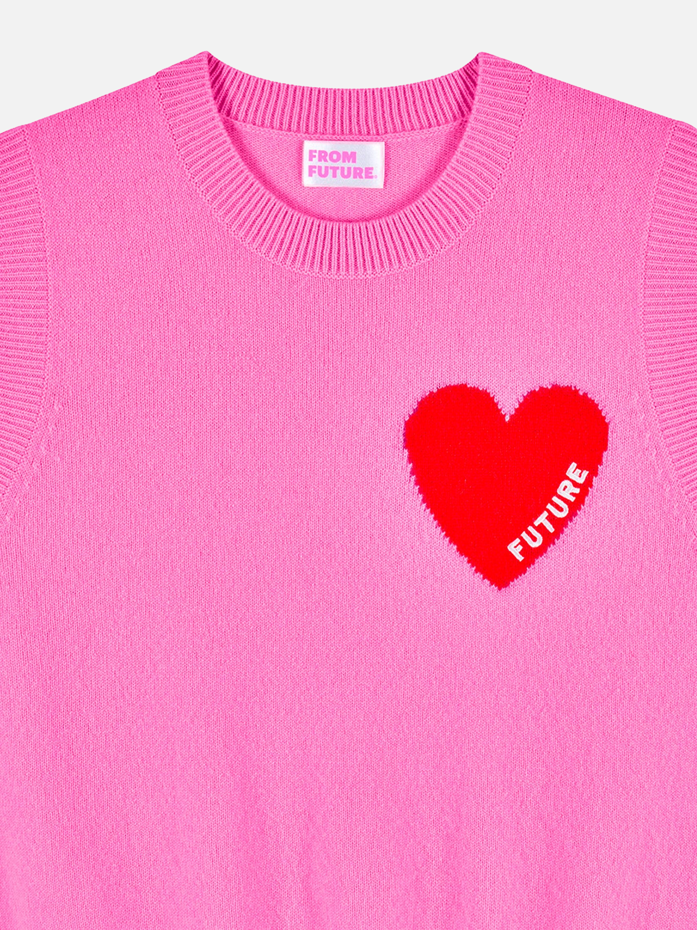 FROM FUTURE Sleeveless Heart Vest Fantasy Pink - Strick