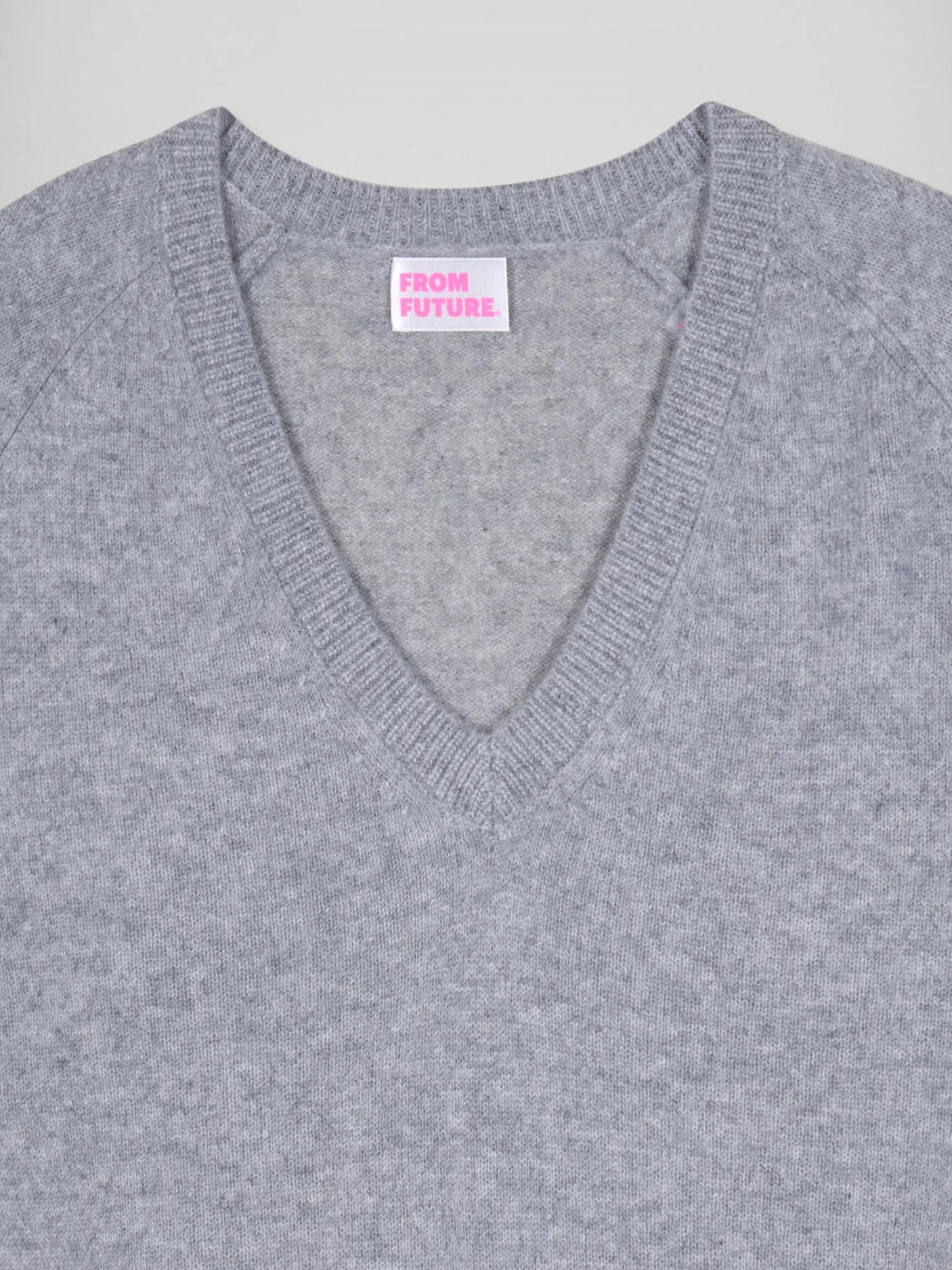 FROM FUTURE V-Neck Sweater Grey - Strick