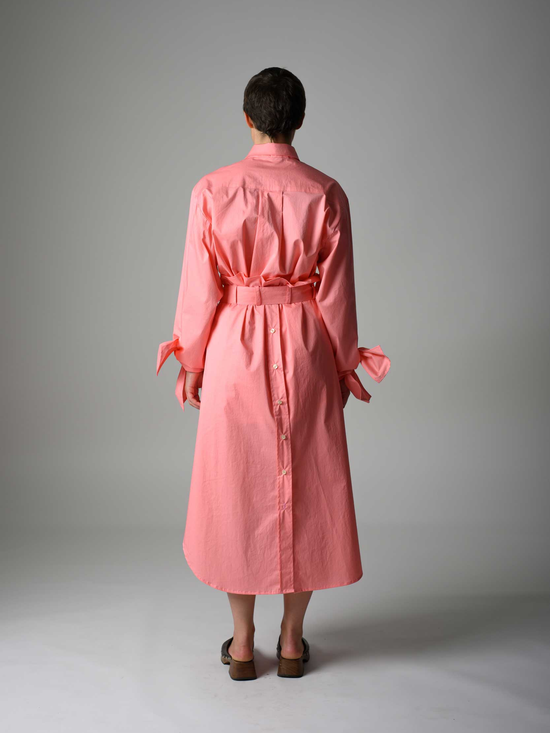 JANA WIELAND Dusk Bow Sleeve Crop Shirt / Summer Peach - S - Hemd