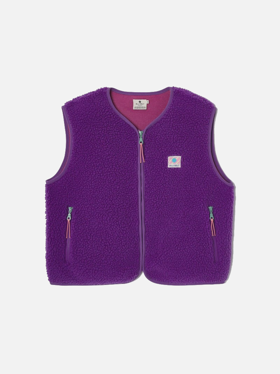 BILLYBELT Sleeveless Sherpa Zip Jacket - Purple