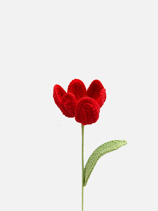 Handmade Crochet Flower - Tulip - Red - Diverses