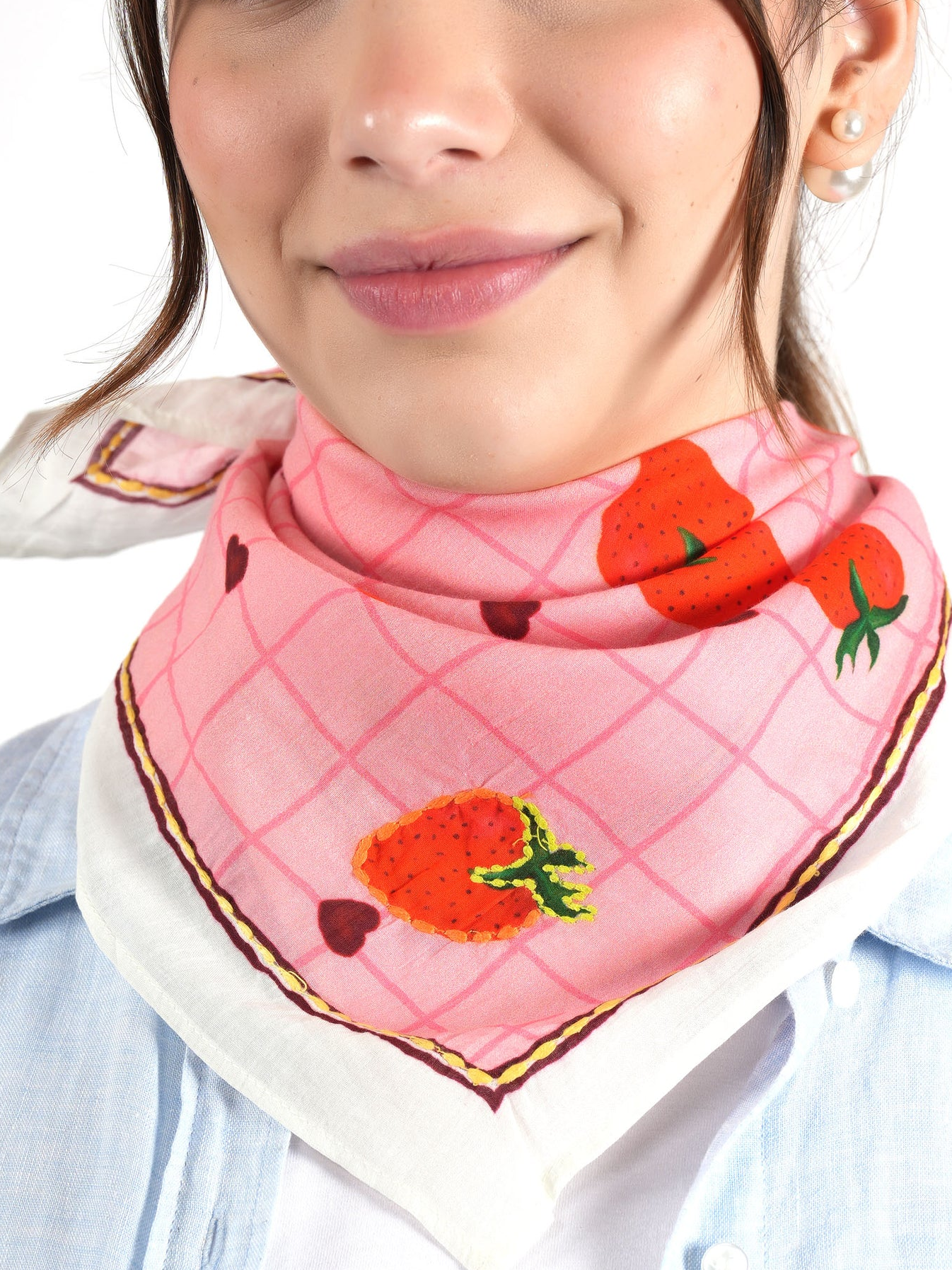 Strawberry Sweetheart Bandana - Pink