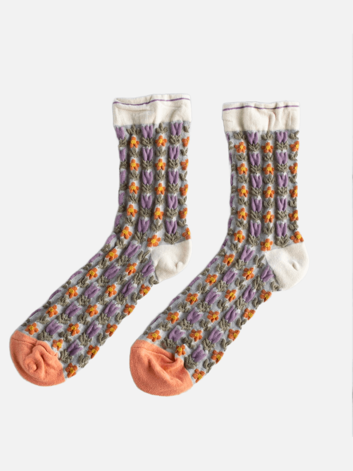 TIEPOLOGY Vintage Floral Casual Socks