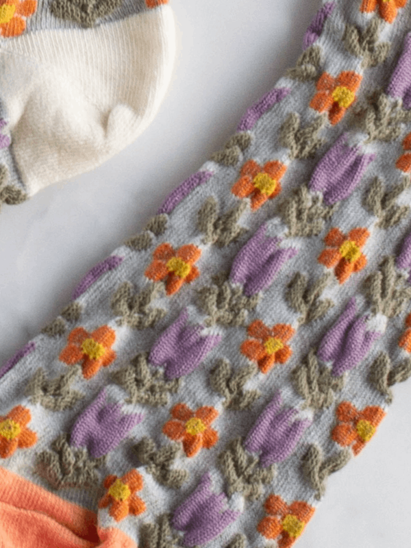 TIEPOLOGY Vintage Floral Casual Socks