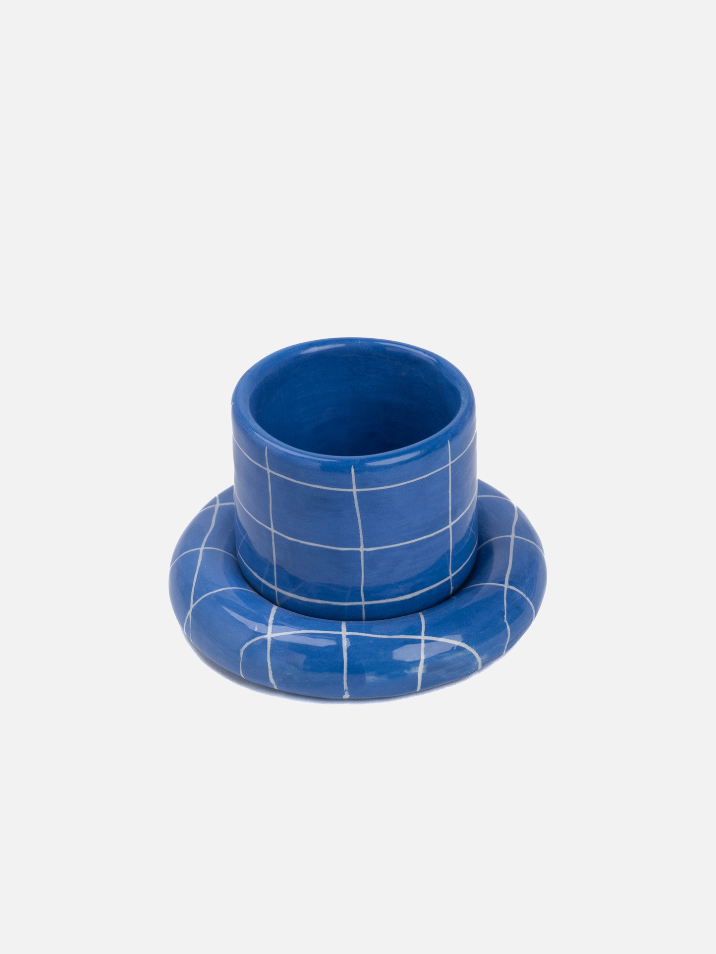 SO MANY BLOBS Mug - Blue Grid