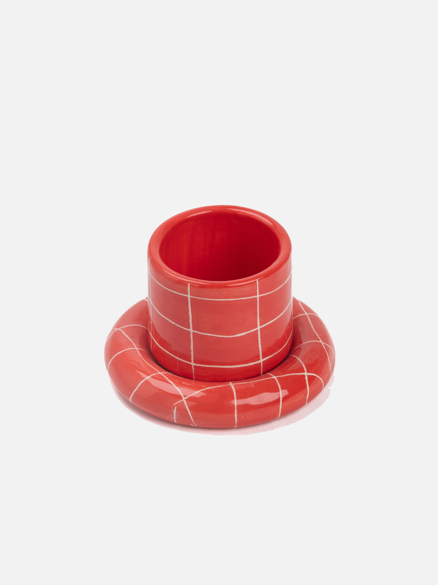 SO MANY BLOBS Mug - Red Grid